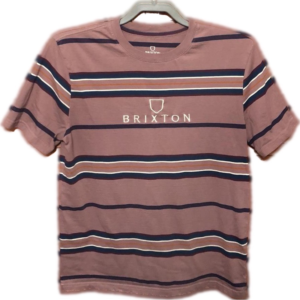 Mens Purple Brixton Striped T-Shirt​